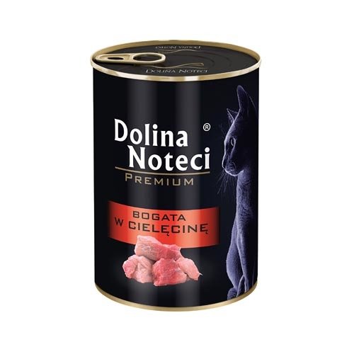 Wet cat food rich in veal Dolina Noteci Premium 400 g – Ares Animal Food